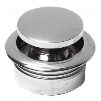 Pomello con ghiera in ottone cromato